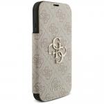 Husa flip cover Guess 4G Metal Logo Book compatibila cu iPhone 18 Pro / 17 Pro, Roz 5 - lerato.ro