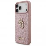 Husa Guess Fixed Glitter Big 4G compatibila cu iPhone 18 Pro Max / 17 Pro Max, Roz 3 - lerato.ro