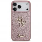 Husa Guess Fixed Glitter Big 4G compatibila cu iPhone 18 Pro Max / 17 Pro Max, Roz 2 - lerato.ro