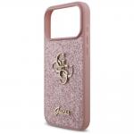 Husa Guess Fixed Glitter Big 4G compatibila cu iPhone 18 Pro Max / 17 Pro Max, Roz 7 - lerato.ro