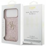 Husa Guess Fixed Glitter Big 4G compatibila cu iPhone 18 Pro Max / 17 Pro Max, Roz 9 - lerato.ro