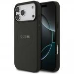 Husa Guess Grained Gold Ring cu MagSafe compatibila cu iPhone 18 Pro Max / 17 Pro Max, Negru 4 - lerato.ro