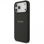 Husa Guess Grained Gold Ring cu MagSafe compatibila cu iPhone 18 Pro Max / 17 Pro Max, Negru 3 - lerato.ro