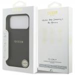 Husa Guess Grained Gold Ring cu MagSafe compatibila cu iPhone 18 Pro Max / 17 Pro Max, Negru 9 - lerato.ro