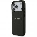 Husa Guess Grained Gold Ring cu MagSafe compatibila cu iPhone 18 Pro / 17 Pro, Negru 3 - lerato.ro