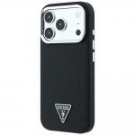 Husa Guess Grained Triangle Logo cu MagSafe compatibila cu iPhone 18 Pro / 17 Pro, Negru 3 - lerato.ro