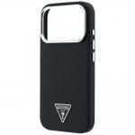 Husa Guess Grained Triangle Logo cu MagSafe compatibila cu iPhone 18 Pro Max / 17 Pro Max, Negru 7 - lerato.ro