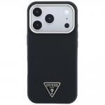 Husa Guess Kevlar Triangle Logo cu MagSafe compatibila cu iPhone 18 Pro / 17 Pro, Negru 2 - lerato.ro