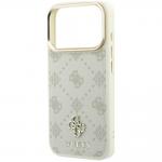 Husa Guess Peony 4G Small Logo cu MagSafe compatibila cu iPhone 18 Pro / 17 Pro, Bej 7 - lerato.ro