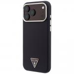 Husa Guess Kevlar Triangle Logo cu MagSafe compatibila cu iPhone 18 Pro / 17 Pro, Burgundy 3 - lerato.ro