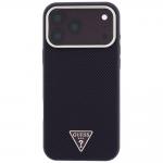 Husa Guess Kevlar Triangle Logo cu MagSafe compatibila cu iPhone 18 Pro / 17 Pro, Burgundy 2 - lerato.ro