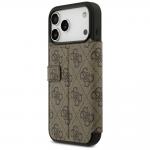 Husa flip cover Guess 4G Metal Logo Book compatibila cu iPhone 18 Pro Max / 17 Pro Max, Maro 6 - lerato.ro