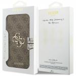 Husa flip cover Guess 4G Metal Logo Book compatibila cu iPhone 18 Pro Max / 17 Pro Max, Maro 8 - lerato.ro