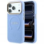 Husa Guess Saffiano Peony and Ring cu MagSafe compatibila cu iPhone 18 Pro Max / 17 Pro Max, Albastru 4 - lerato.ro