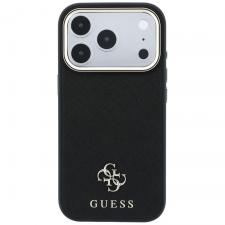 Husa Guess Saffiano Small 4G Classic Logocu MagSafe compatibila cu iPhone 18 Pro Max / 17 Pro Max, Negru
