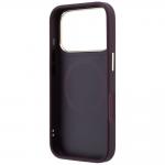 Husa Guess Saffiano Peony and Ring cu MagSafe compatibila cu iPhone 18 Pro Max / 17 Pro Max, Burgundy 8 - lerato.ro