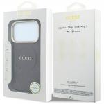 Husa Guess Saffiano Peony and Ring cu MagSafe compatibila cu iPhone 18 Pro Max / 17 Pro Max, Burgundy 9 - lerato.ro