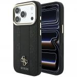 Husa Guess Stripe Peony 4G Logo cu MagSafe compatibila cu iPhone 18 Pro Max / 17 Pro Max, Negru 4 - lerato.ro
