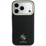 Husa Guess Stripe Peony 4G Logo cu MagSafe compatibila cu iPhone 18 Pro Max / 17 Pro Max, Negru 2 - lerato.ro