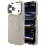 Husa Guess Saffiano Peony and Ring cu MagSafe compatibila cu iPhone 18 Pro Max / 17 Pro Max, Roz 4 - lerato.ro
