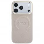 Husa Guess Saffiano Peony and Ring cu MagSafe compatibila cu iPhone 18 Pro Max / 17 Pro Max, Roz 2 - lerato.ro
