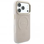 Husa Guess Saffiano Peony and Ring cu MagSafe compatibila cu iPhone 18 Pro Max / 17 Pro Max, Roz 5 - lerato.ro