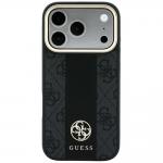 Husa Guess 4G Stripe Round and Classic Logo cu MagSafe compatibila cu iPhone 18 Pro / 17 Pro, Negru 2 - lerato.ro