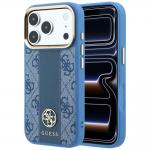 Husa Guess 4G Stripe Round and Classic Logo cu MagSafe compatibila cu iPhone 18 Pro / 17 Pro, Albastru 4 - lerato.ro
