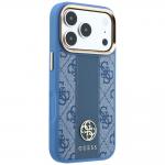 Husa Guess 4G Stripe Round and Classic Logo cu MagSafe compatibila cu iPhone 18 Pro / 17 Pro, Albastru 5 - lerato.ro