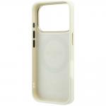 Husa Guess Peony 4G Small Logo cu MagSafe compatibila cu iPhone 18 Pro Max / 17 Pro Max, Bej 8 - lerato.ro