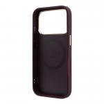 Husa Guess Peony 4G Small Logo cu MagSafe compatibila cu iPhone 18 Pro / 17 Pro, Burgundy 8 - lerato.ro