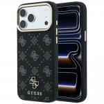 Husa Guess Peony 4G Small Logo cu MagSafe compatibila cu iPhone 18 Pro Max / 17 Pro Max, Negru 4 - lerato.ro