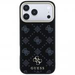 Husa Guess Peony 4G Small Logo cu MagSafe compatibila cu iPhone 18 Pro Max / 17 Pro Max, Negru 2 - lerato.ro