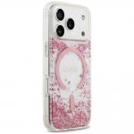 Husa Guess Resin Bottom Glitter cu MagSafe compatibila cu iPhone 18 Pro / 17 Pro, Roz 5 - lerato.ro