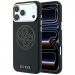 Husa Guess Perforated 4G Gold Logo cu MagSafe compatibila cu iPhone 18 Pro / 17 Pro, Negru 4 - lerato.ro