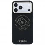 Husa Guess Perforated 4G Gold Logo cu MagSafe compatibila cu iPhone 18 Pro / 17 Pro, Negru 2 - lerato.ro