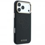 Husa Guess Perforated 4G Gold Logo cu MagSafe compatibila cu iPhone 18 Pro / 17 Pro, Negru 5 - lerato.ro