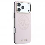 Husa Guess Perforated 4G Gold Logo cu MagSafe compatibila cu iPhone 18 Pro / 17 Pro, Roz 5 - lerato.ro