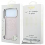 Husa Guess Perforated 4G Gold Logo cu MagSafe compatibila cu iPhone 18 Pro / 17 Pro, Roz 9 - lerato.ro