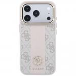 Husa Guess 4G Stripe Round and Classic Logo cu MagSafe compatibila cu iPhone 18 Pro / 17 Pro, Roz 2 - lerato.ro