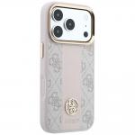 Husa Guess 4G Stripe Round and Classic Logo cu MagSafe compatibila cu iPhone 18 Pro / 17 Pro, Roz 5 - lerato.ro