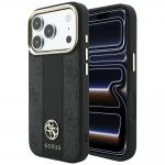 Husa Guess 4G Stripe Round Classic Logo cu MagSafe compatibila cu iPhone 18 Pro Max / 17 Pro Max, Negru 4 - lerato.ro