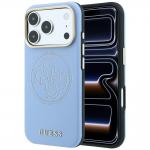 Husa Guess Perforated 4G Gold Logo cu MagSafe compatibila cu iPhone 18 Pro / 17 Pro, Albastru 4 - lerato.ro