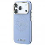 Husa Guess Perforated 4G Gold Logo cu MagSafe compatibila cu iPhone 18 Pro / 17 Pro, Albastru 3 - lerato.ro