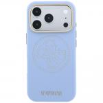 Husa Guess Perforated 4G Gold Logo cu MagSafe compatibila cu iPhone 18 Pro / 17 Pro, Albastru 2 - lerato.ro