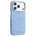 Husa Guess Perforated 4G Gold Logo cu MagSafe compatibila cu iPhone 18 Pro / 17 Pro, Albastru 5 - lerato.ro
