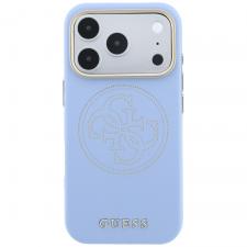 Husa Guess Perforated 4G Gold Logo cu MagSafe compatibila cu iPhone 18 Pro Max / 17 Pro Max, Albastru