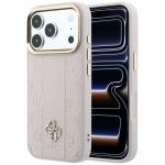 Husa Guess Stripe Peony 4G Logo cu MagSafe compatibila cu iPhone 18 Pro Max / 17 Pro Max, Roz 4 - lerato.ro