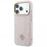 Husa Guess Stripe Peony 4G Logo cu MagSafe compatibila cu iPhone 18 Pro Max / 17 Pro Max, Roz 3 - lerato.ro