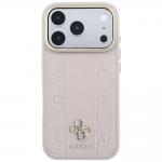 Husa Guess Stripe Peony 4G Logo cu MagSafe compatibila cu iPhone 18 Pro Max / 17 Pro Max, Roz 2 - lerato.ro